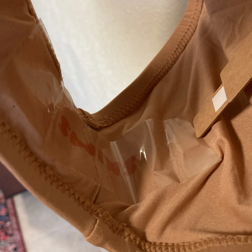 SKIMS Signature Swim Cheeky Tanga Bottoms in Ochre (Size 2X)